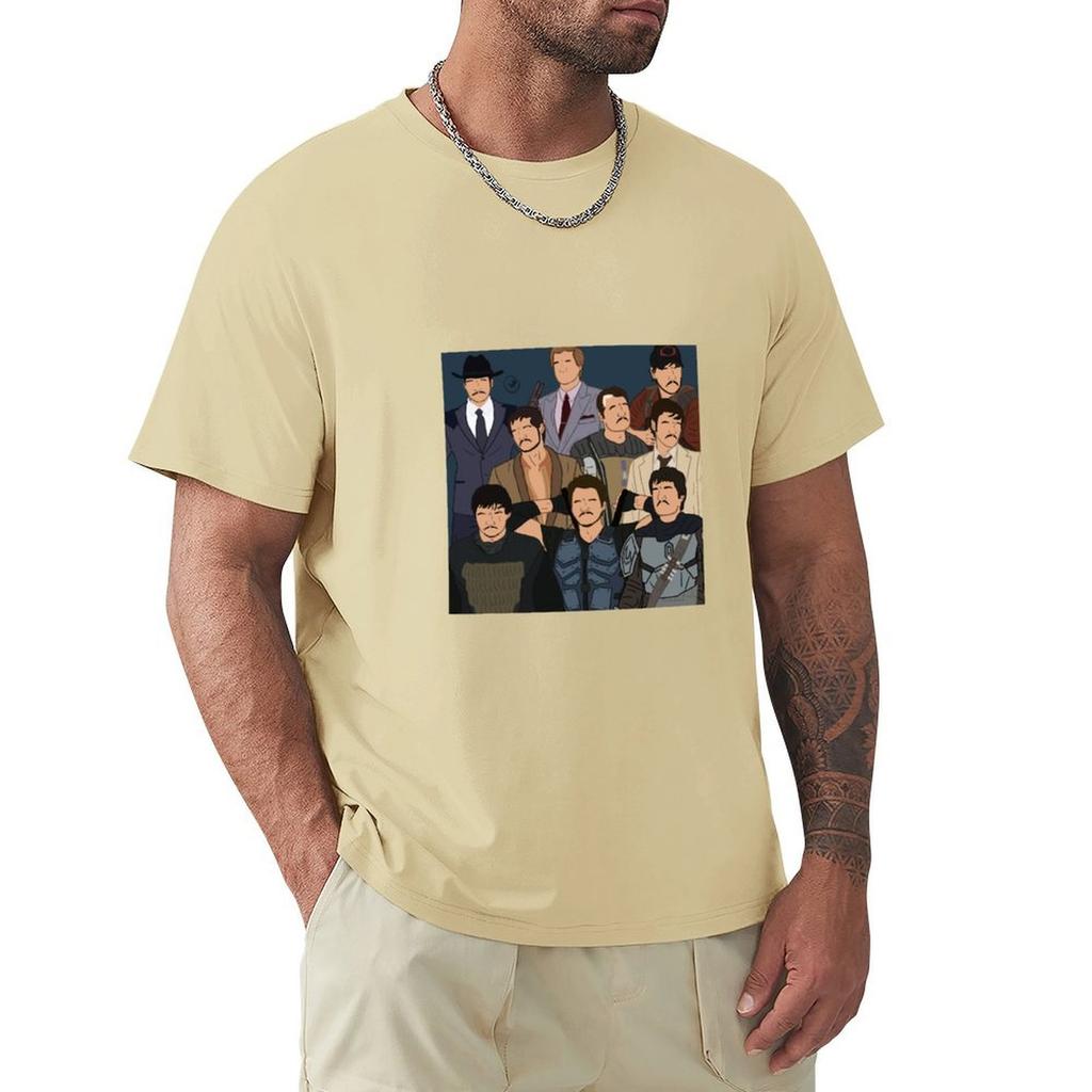 Pedro Characters T-Shirt Anime Clothes Rapper Graphic Tees Customs Sweat Tshirts For Men