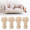 4pcs Hand Carved   Wood Furniture Legs Coffee Table TV Cabinet Sofa Foot