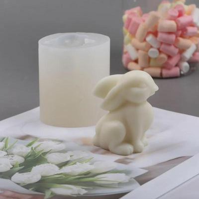 Сидящий кролик 3D кролик форма для выпечки торта DIY ароматизированная свеча сидящий кролик силиконовая форма инструмент для украшения торта изготовление свечей