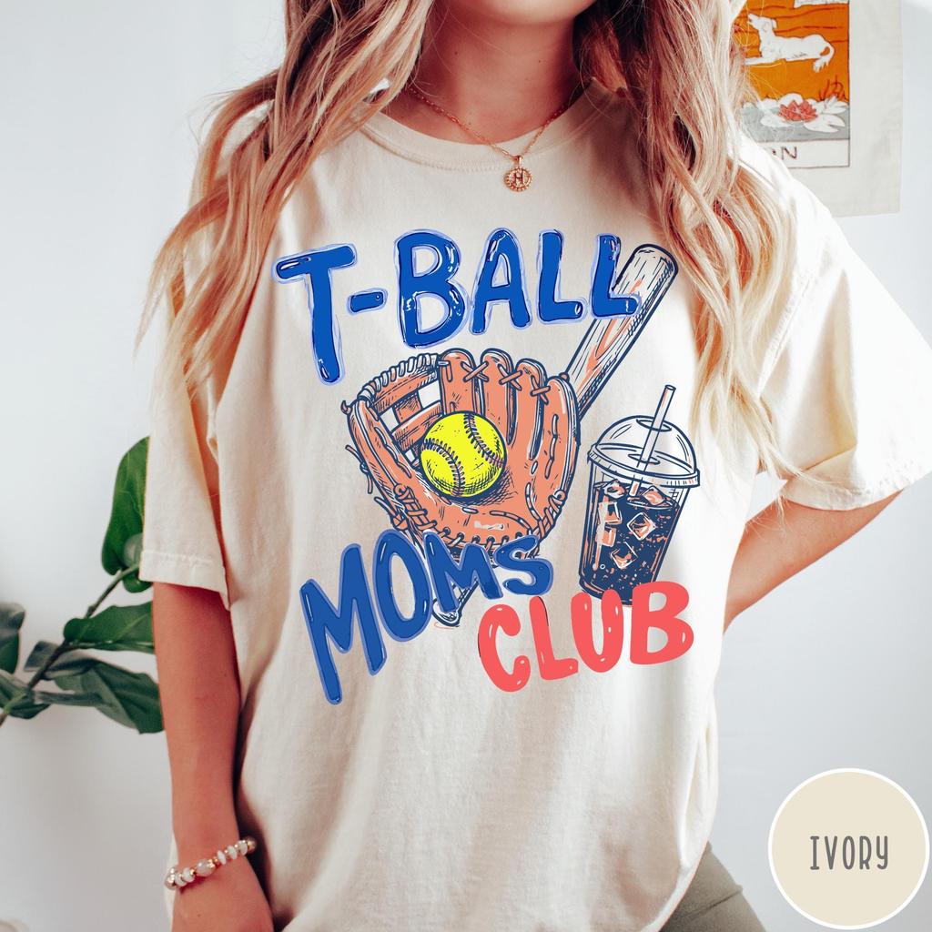 T-Ball Moms Club T-Shirt, Gameday Doodle Baseball Tee, Trendy Women's Tball Shirt, Sports Mom Shirt, Game Day Tee