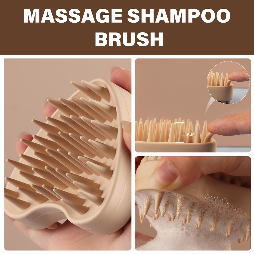 Массажер для кожи головы, силиконовая щетка для шампуня, для влажных и сухих волос, мягкий, гибкий массажер для головы, для чистки волос, для расслабления, для снятия шелушения