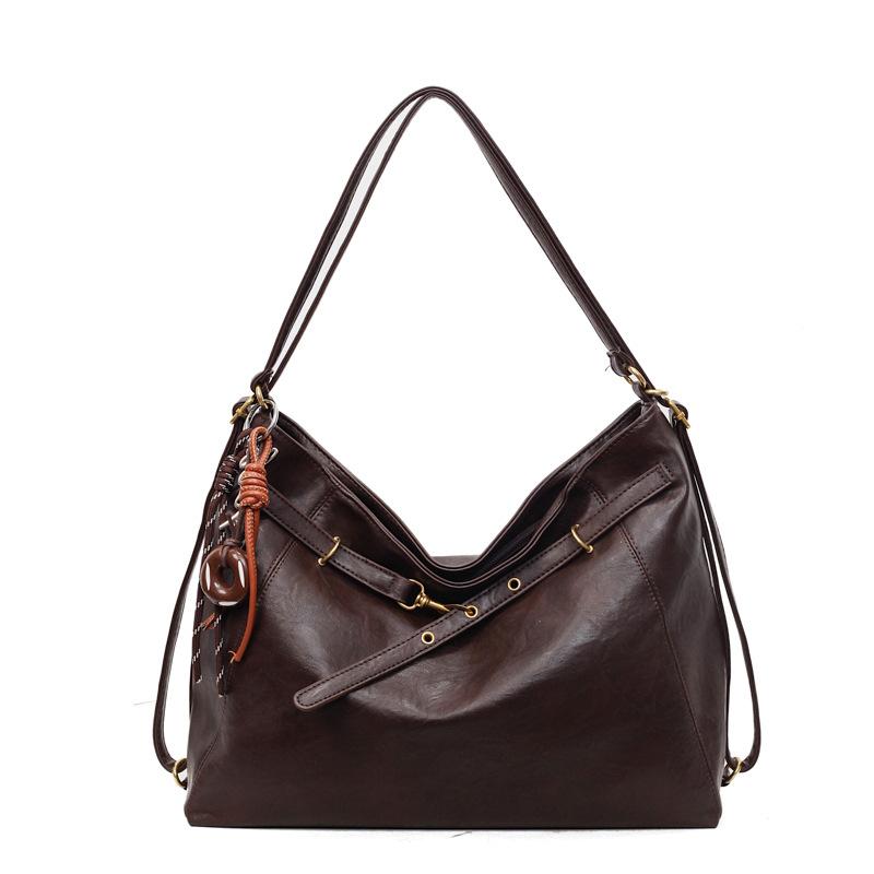 Женская сумка-тоут большой вместимости 2025 новая осенне-зимняя ретро повседневная на плечо сумка для поездок многофункциональный рюкзак