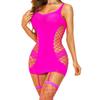 Babydoll Lingerie for Women Chemise - Fishnet Bodysuit Womens Sleepwear with Stocking Sexy Dress Bodystocking One Size