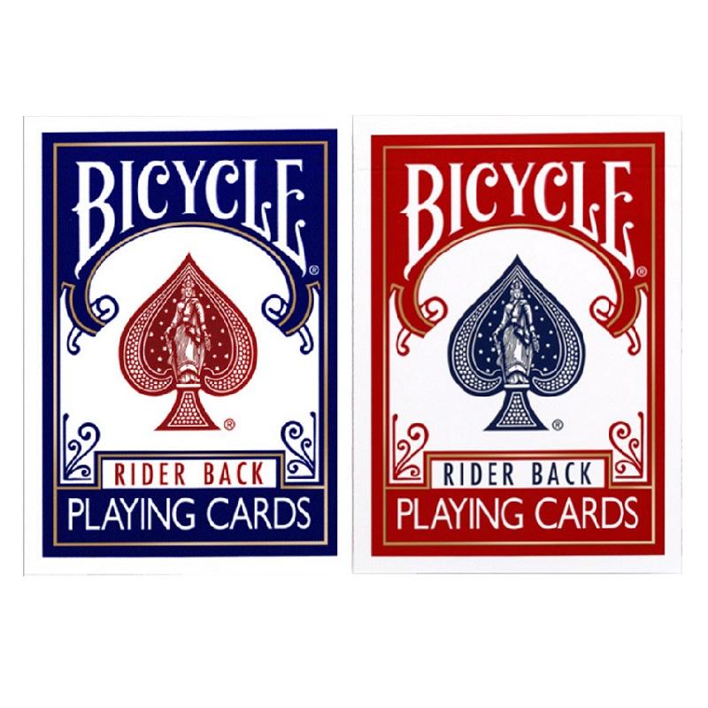 2 Packs Bicycle Rider Back Playing Cards Red & Blue Deck 808 Sealed Card Games Magic Tricks Props