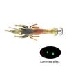 Soft Fishing Lure Shrimp-shaped Bait Realistic Looking Natural Swimming Posture Luminous Effect Artificial Lure with Sharp Hook