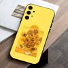 Чехол для телефона V-Van G-Gogh S-Звездные подсолнухи для Samsung Galaxy A73,A72,A71,A70,A53,A52,A51,Других Мягкий черный чехол