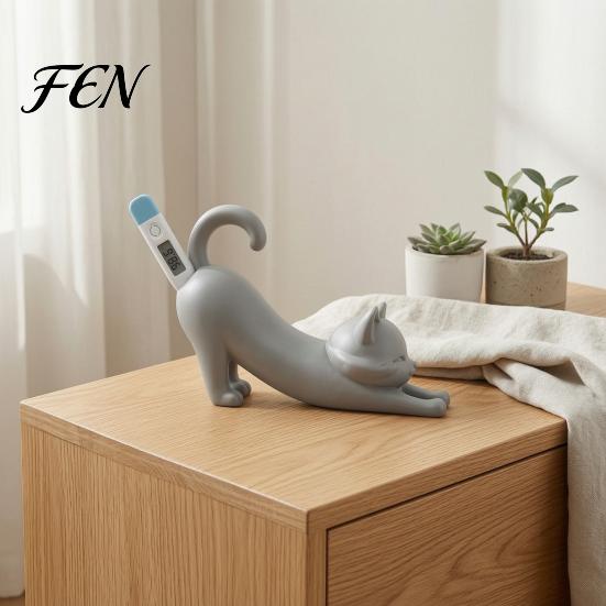 Temperature Monitor Holder 3D Printed Veterinary Thermometer Holder, Cat Dog Digital Desk Stand, Electronic Pet for Decoration Gauge Mount