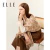 ELLE 100% Sheepskin Gift Box Women's Outdoor Warm and Fashionable Jacquard Scarf Shawl