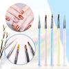 Кисть для дизайна ногтей УФ-гель для резьбы Многофункциональный инструмент для дизайна ногтей Борстель для ногтей Акриловая жидкая пудра Ручка для рисования Принадлежности для ногтей