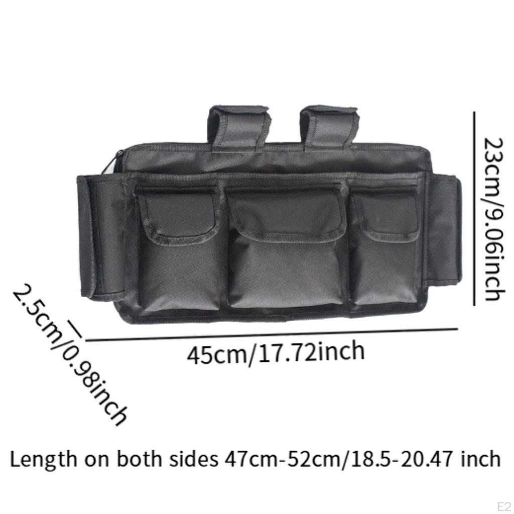 Wheelchairs Side Organizer Bag Pouch Pocket Quick Installation with Strap Walker