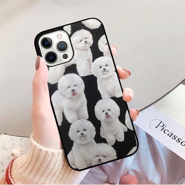 Милый Мультяшный Бишон Фризе Чехол для Телефона для iPhone 17 Air 16 16e 15 Plus для Apple 13 11 12 14 Pro Max Чехол coque fundas