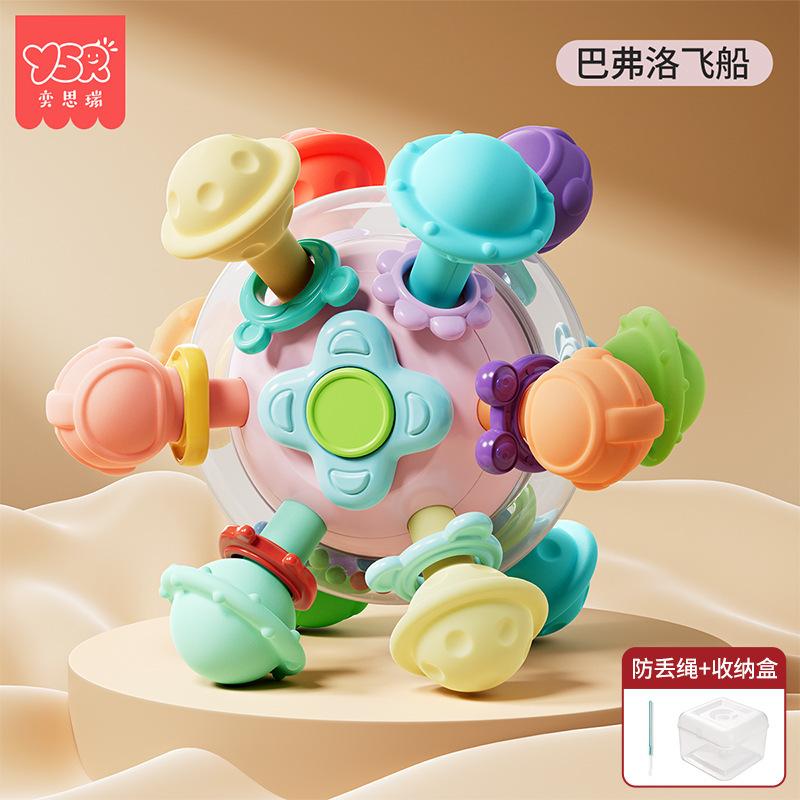 Мяч для прорезывания зубов Manhattan - ручная жевательная игрушка 3 в 1 для детей от 0 до 24 месяцев, предотвращает сосание пальца