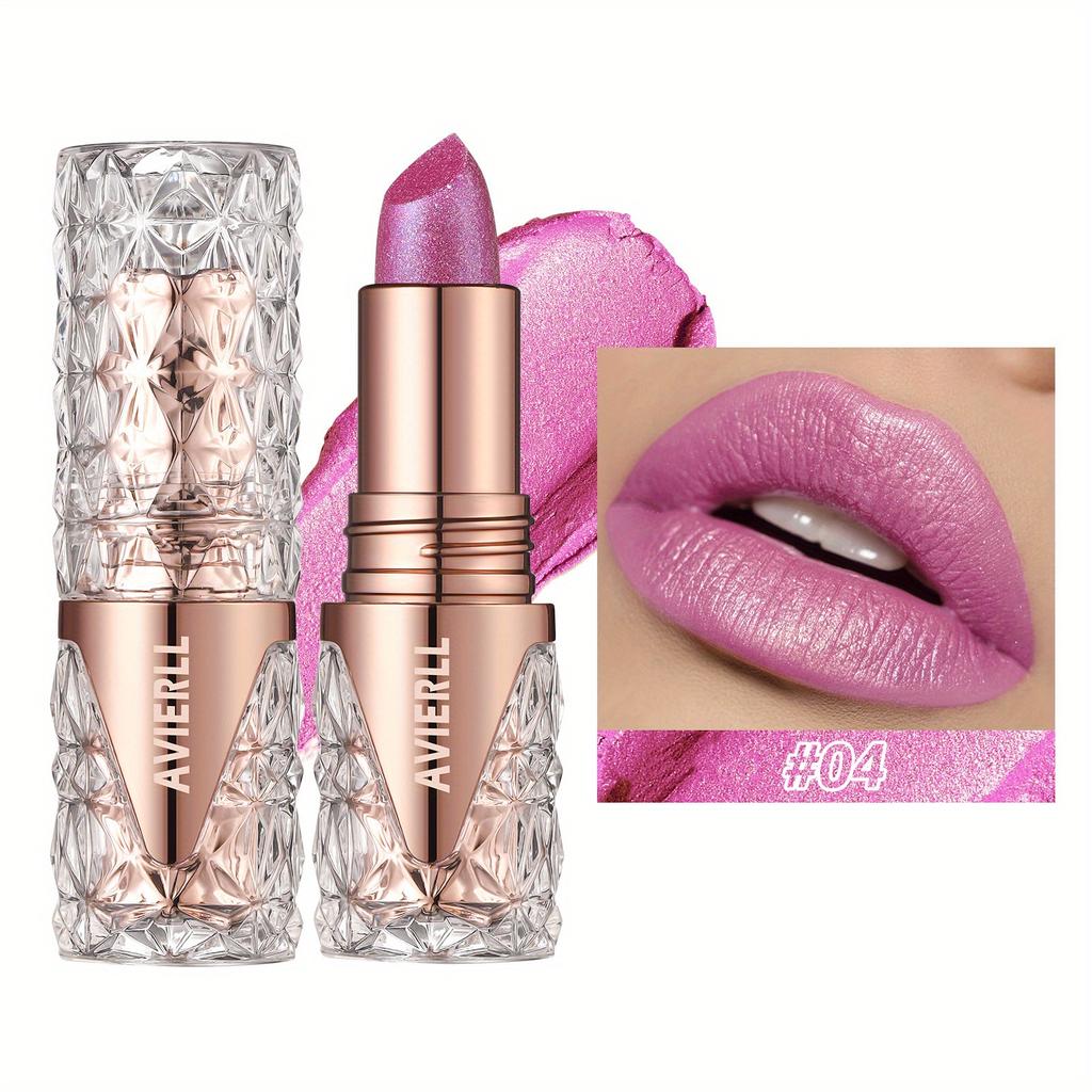 Shimmering Lipstick Long-Lasting Waterproof Lipstick Smooth Texture Full Coverage Glitter Lipstick Available In Black Golden Red Pink Lip Makeup