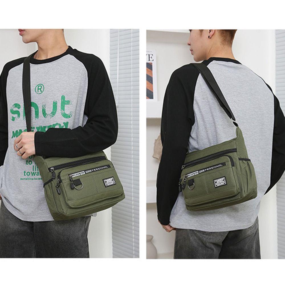 Crossbody Shoulder Messenger Bag Multi Pockets Men Satchel Bag Casual Crossbody Bag Working