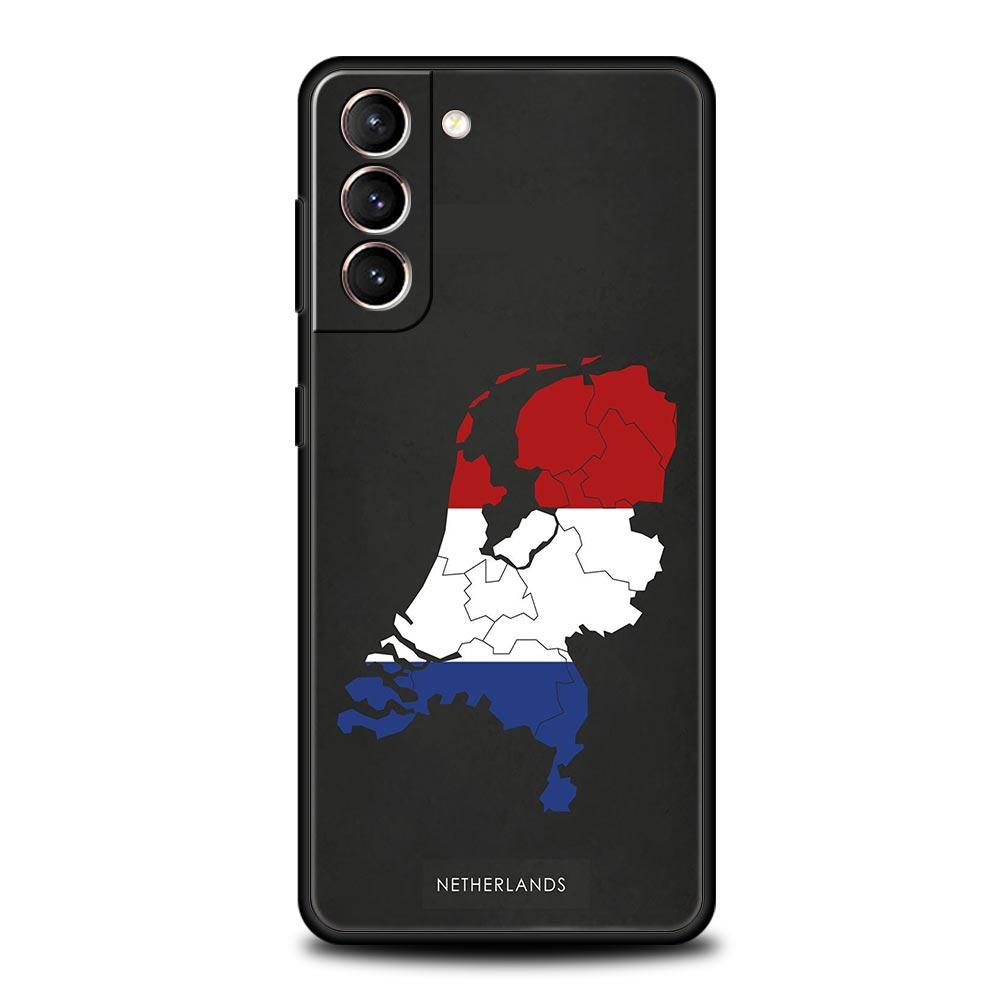 Чехол для телефона Samsung Galaxy S25 Edge S24 S23 S22 S21 Ultra S20 FE 5G S10 S10E S9 Plus Мягкий ТПУ Чехол Флаг Нидерландов