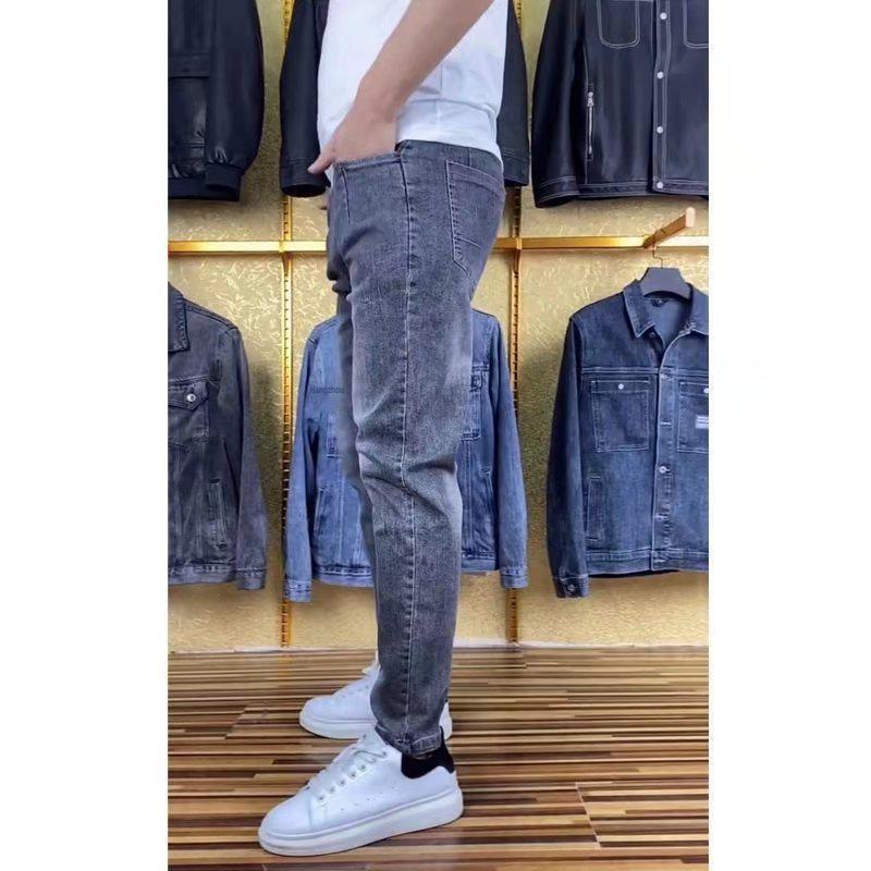 Мужские летние джинсы Slim Fit в корейском стиле 2023 года