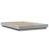 VidaXL Bed Frames Sonoma Grey 120x190 Cm Engineered Wood, Bedroom Furniture, Slatted Base, Pallet Bed, Bed, Bed 3281236