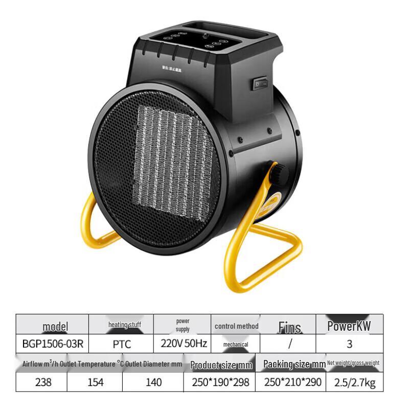 Pro'sKit Commercial Industrial Heater Fan