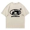 Unisex Oversized Streetwear Graphic Tee Gothic Urban Loose Fit Cotton Short Sleeve T-Shirt 2025