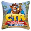 Мультяшные Наволочки для Подушек Crash Bandicoot Мультяшные Декоративные Наволочки для Дивана Домашние Двусторонние Короткий Плюш Милые Наволочки