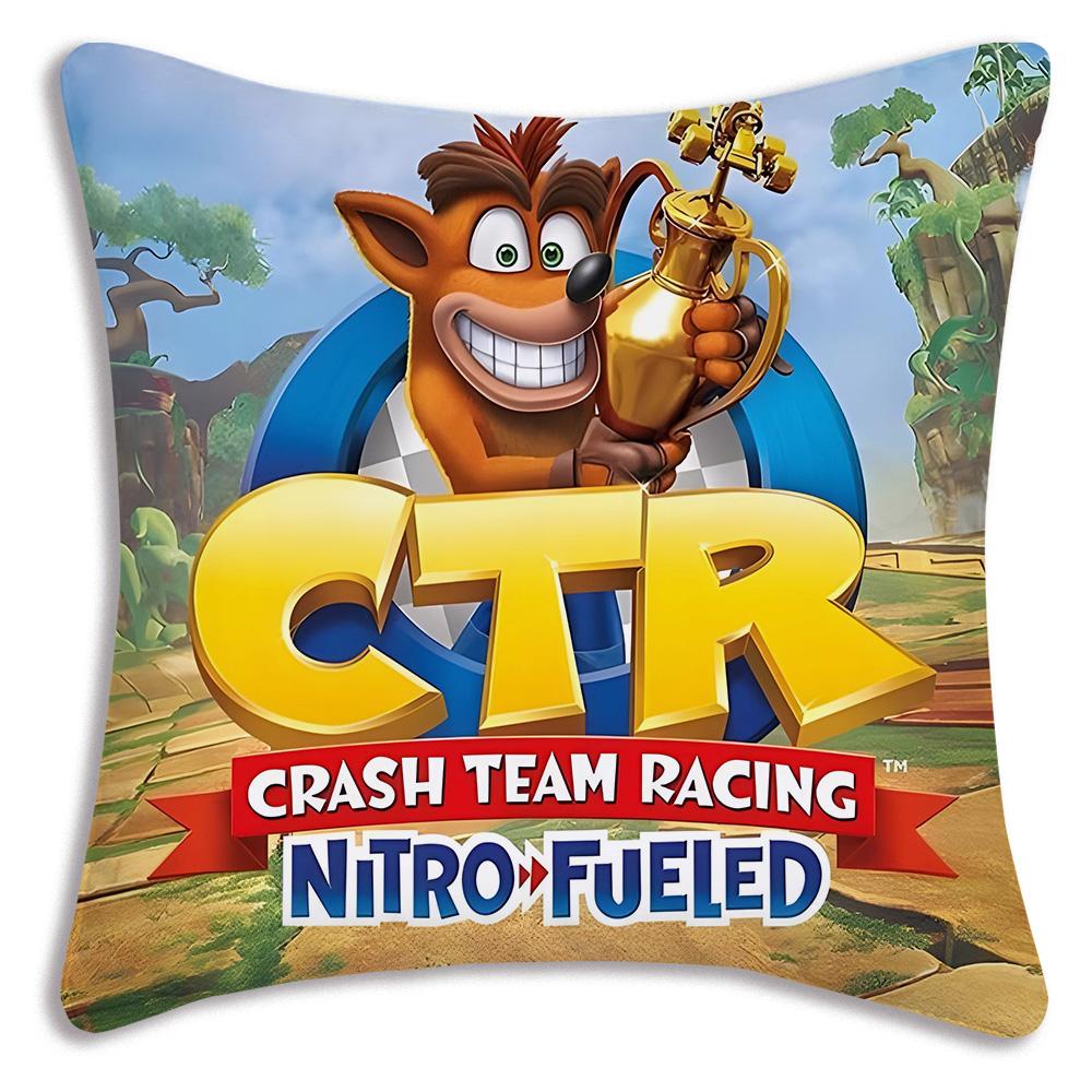 Мультяшные Наволочки для Подушек Crash Bandicoot Мультяшные Декоративные Наволочки для Дивана Домашние Двусторонние Короткий Плюш Милые Наволочки