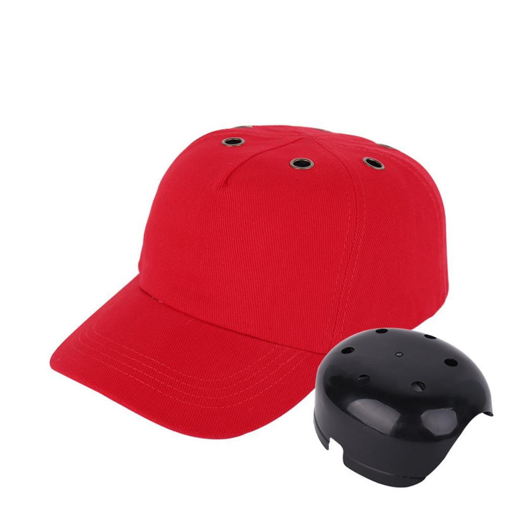 Adjustable Strap Safety Hard Hat Top 6 Holes Safety Baseball Caps  Outdoor Sports