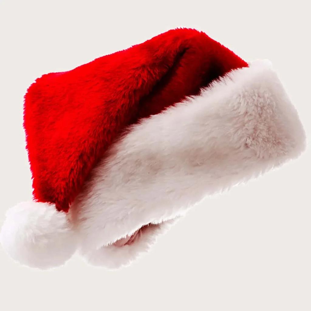 1pc-Christmas Plush Hat Santa Novelty Hat Kids Christmas Decorations For New Year Home Santa Claus Gift Party Supplies