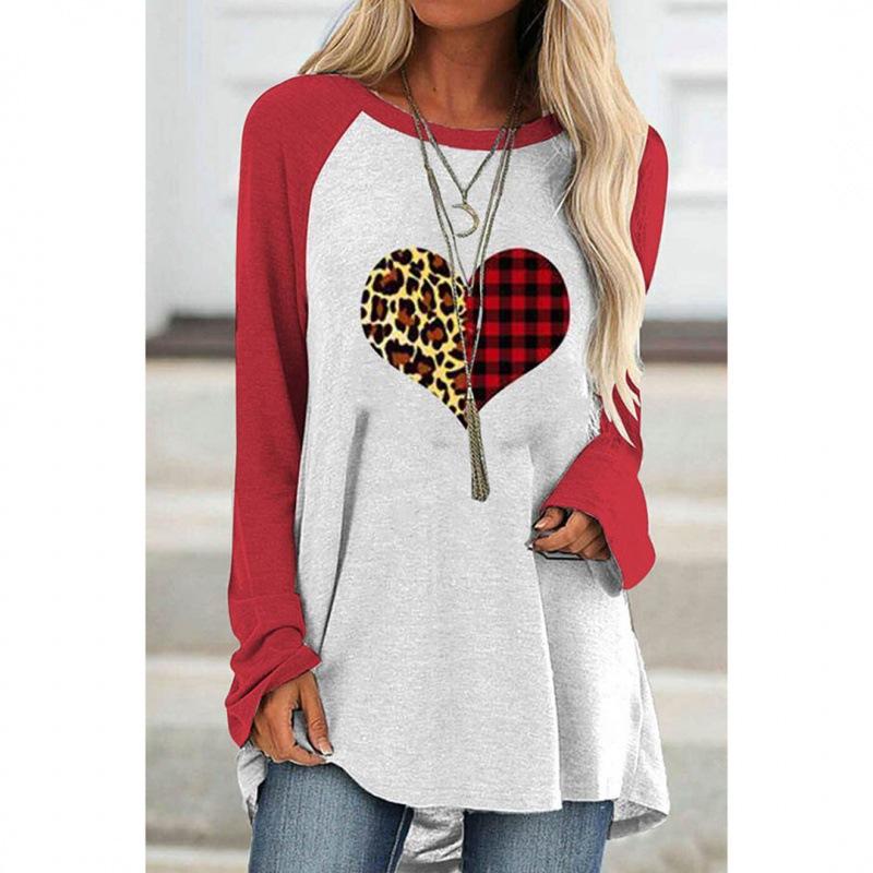 Женская футболка больших размеров с длинным рукавом и 3D принтом, весенне-осенняя повседневная свободная верхняя одежда с круглым вырезом