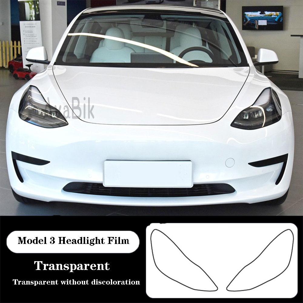Пленка PPF для фар и задних фонарей для Tesla Model 3 2016- Черная Прозрачная Защитные наклейки из TPU с защитой от царапин и самовосстановлением