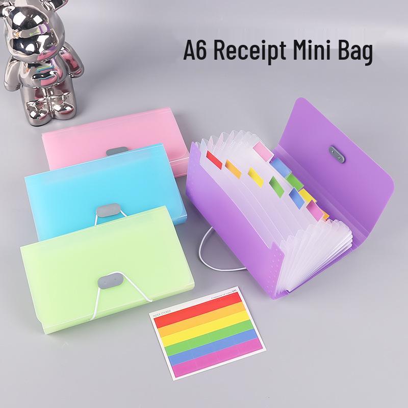 Candy Color A6 Mini 13-Pocket Accordion Document Holder