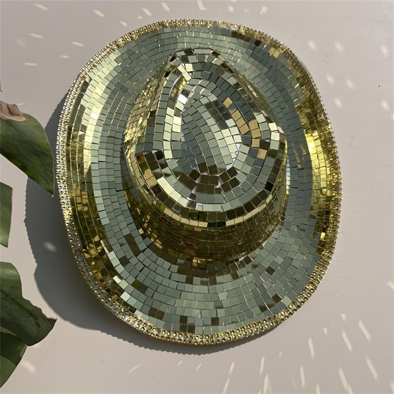 Классический шлем-диско-шар, зеркальный шлем с блестками, шляпа для клубной вечеринки, полностью стеклянный отражающий диско-шлем с блестками для костюмированной вечеринки
