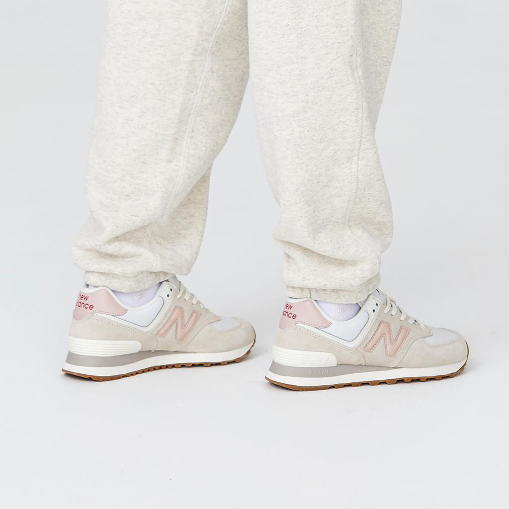 New Balance 574 Бело-розовые кроссовки унисекс U574RE2