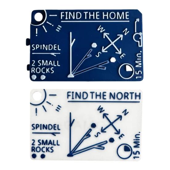 1/2 шт. Карманный путеводитель по выживанию, легко читаемый, портативный, легкий, для путешествий на открытом воздухе, кемпинга, охоты, походов, свет, тень, звездная навигационная карта, инструменты