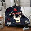 Reindeer Christmas Tree Snowflakes Throw Customizable Blanket Customize Your Name Soft Cozy Versatile For Sofa Couch Office Bed Picnics Allseason Use