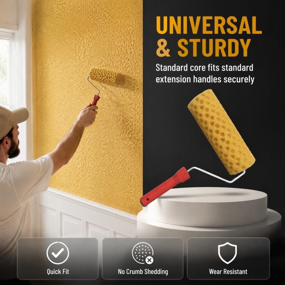 Texture Tool Seaweed Sponge Roller Brush With Handle Liquid Wallpaper Paint Tool Wall Painting