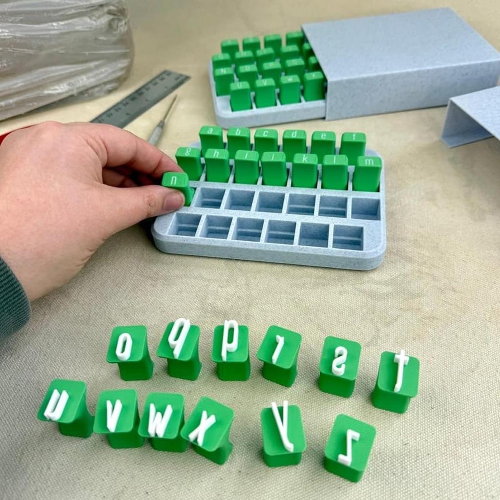 Alphabet Clay Letter Stamp Set Uppercase & Lowercase Letters for DIY Crafting & Scrapbooking