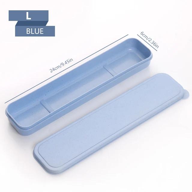 21/24cm PP Portable Travel Tableware Storage Box Case Food Grade Dinnerware Kitchen Fork Spoon Box For Kid School Cutlery