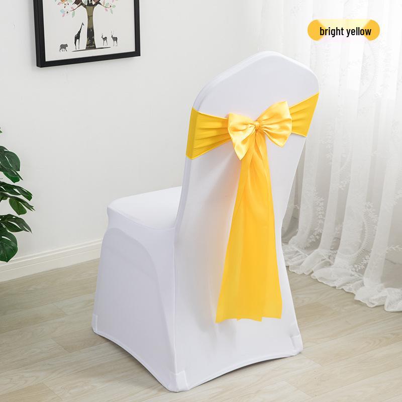 Elegant Wedding Ribbon Chair Cover Decoration