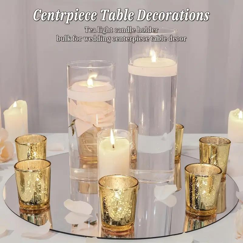 6/12 шт. Подсвечник для чайной свечи Фестивальный Расписной Полупрозрачный Стакан-Вертолет Украшение для Стола на Вечеринку Домашний Поднос для Свечей Создание Атмосферы