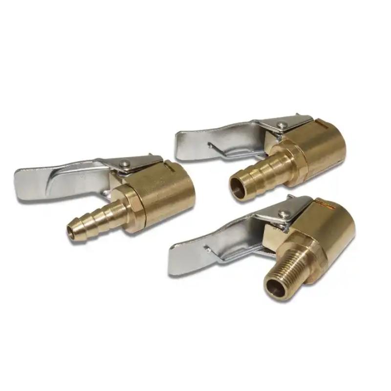 Car Auto Brass 6/8mm Tyre Wheel Tire Air Chuck Inflator Pump Valve Clip Clamp Connector Adapter Car Accessories For Compress