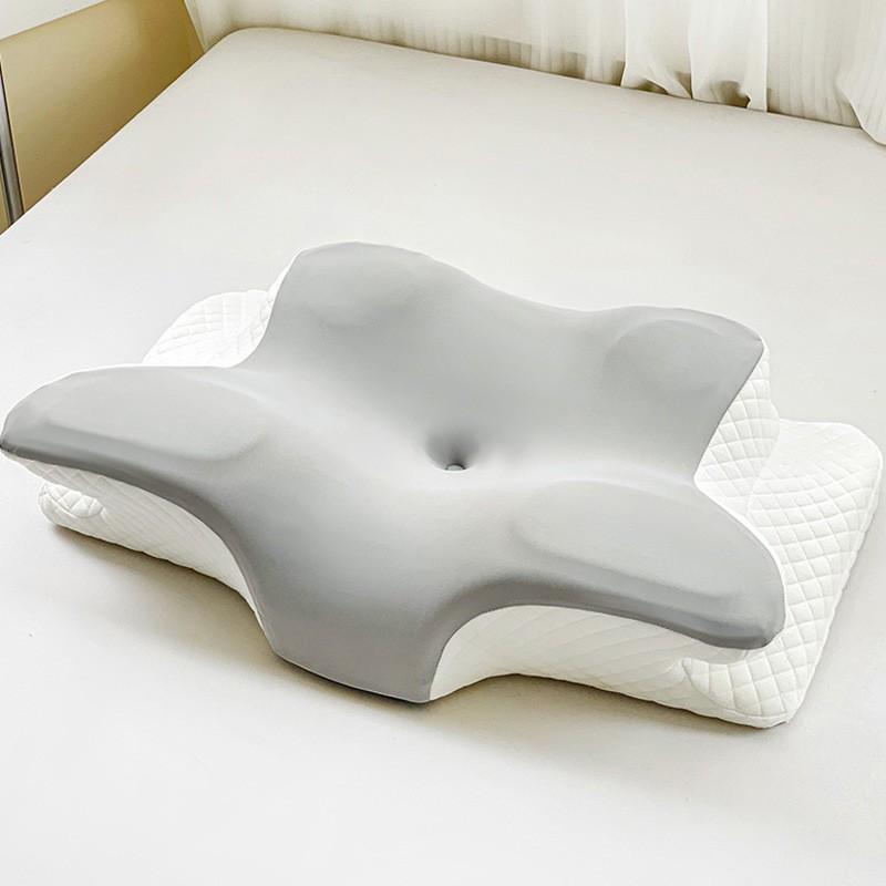 Butterfly Shape Memory Foam Pillow Side Sleepers Adults Neck Support Medium Firmness Ergonomic Contour