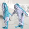 Sleeping Bag Cartoon Whale Shape Soft Flannel Camping Family Outings And Sleepover Wearable Blanket Adult Children Cosplay Onesie Hoodie