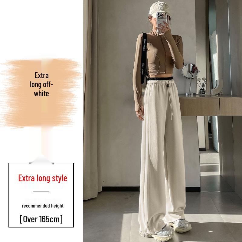 Women's High Waist Slim Fit Wide Leg Straight Winter Pants
