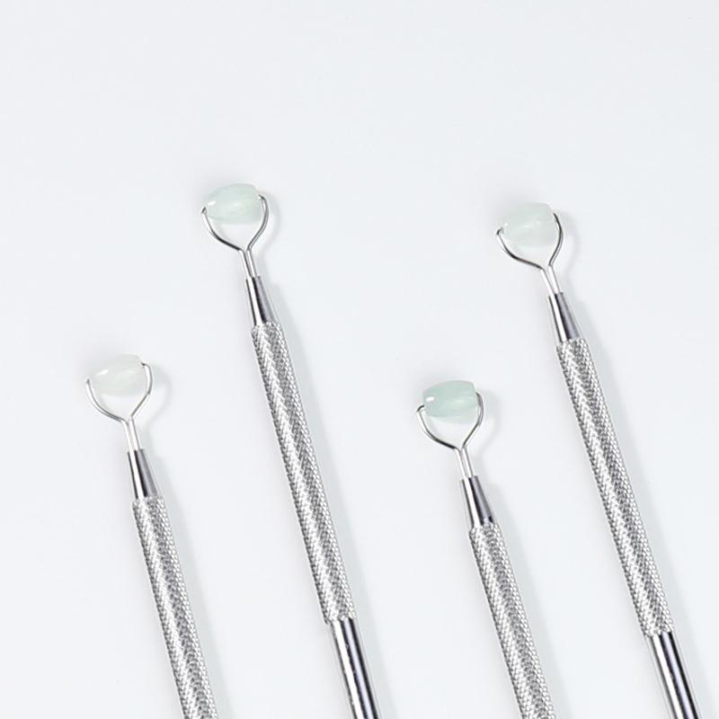 Натуральный нефритовый ролик против морщин для глаз, скребок для кожи Гуаша, массажер для глаз и лица