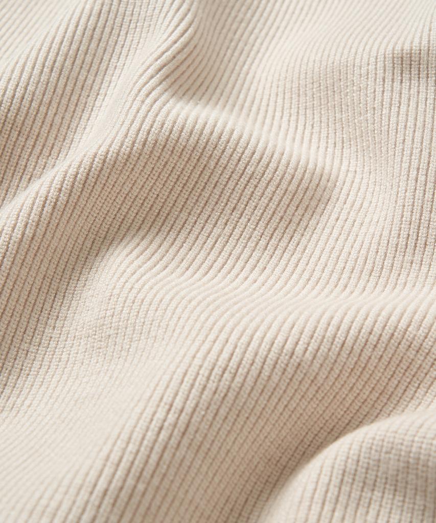 CUZNELLO Soft Saddle Crewneck Knit_Oatmeal