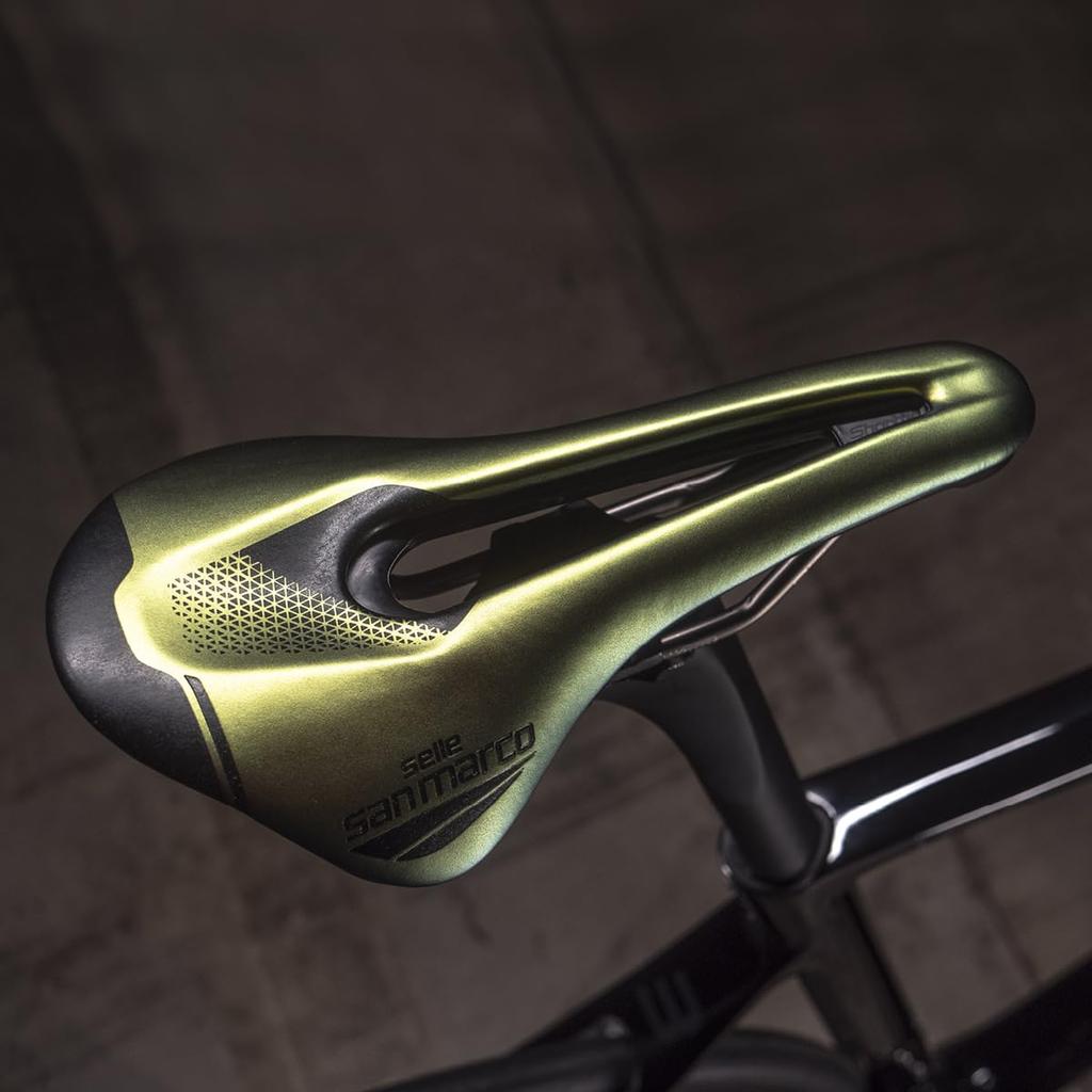 Седло велосипедное Selle San Marco Short Fit Racing Переливающееся золото Гоночное Узкое NARROW S3 Ш 140 x Д 255 мм SHORTFIT Гоночное Узкое ЗОЛОТО 287LN703 2.0 -