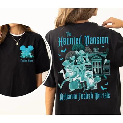 Custom Haunted Mansion Shirt, Retro Mickey & Friends Halloween Mansion Shirt