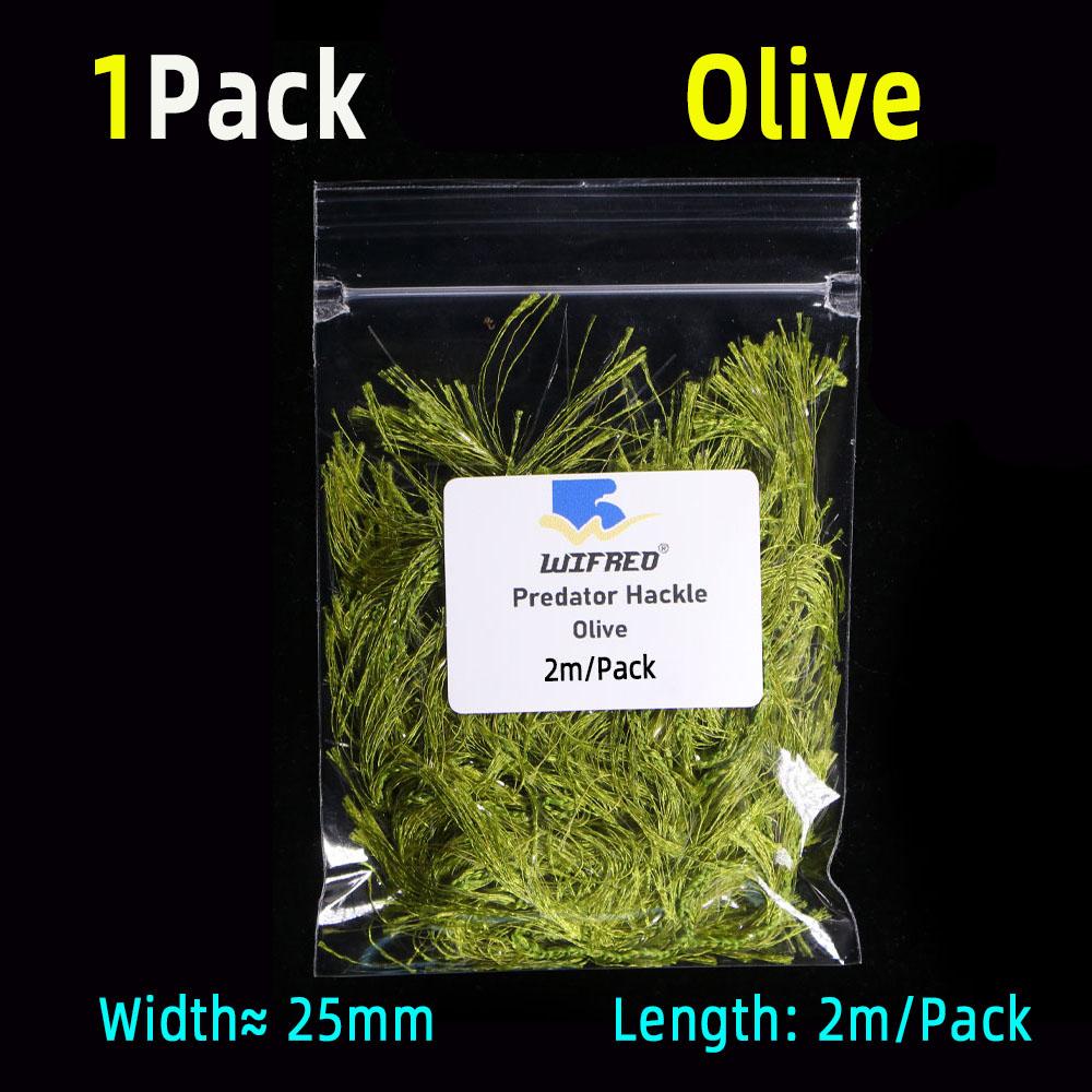 2M/Pack Predator Hackle односторонний синель Predator Hackle материал для вязания мушек для стримеров форель щука маскинги хищники рыболовные приманки