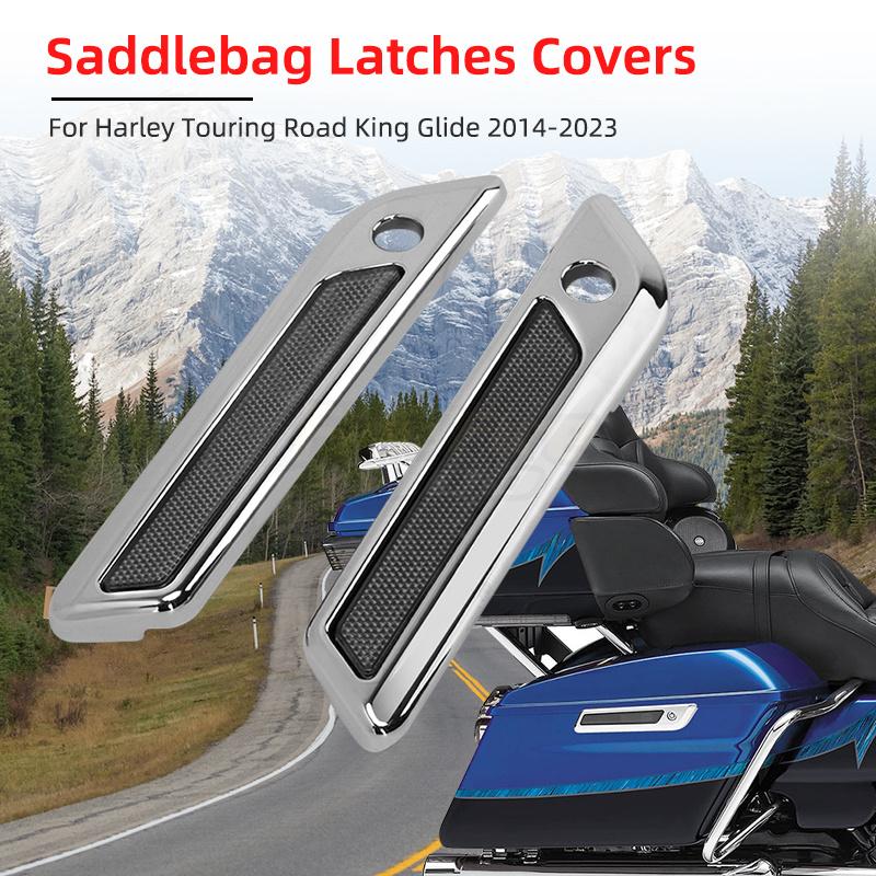 Аксессуары для мотоциклов Жесткая крышка защелки кофра Отражатели ABS Для Harley Touring Road King Road Glide Street Glide 2014-up