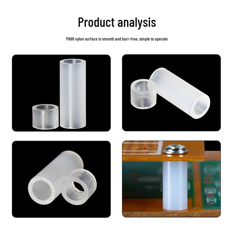 Nylon Insulating Spacer Column M2.8, Round Through-hole Plastic Standoff, Heightening and Isolation Support.